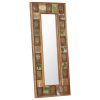 Mirror with Buddha Cladding 19.7"x43.3" Solid Reclaimed Wood - Brown