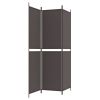 3-Panel Room Divider Brown 59.1"x78.7" Fabric - Brown