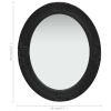 Wall Mirror Baroque Style 19.7"x23.6" Black - Black