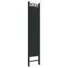 6-Panel Room Divider Black 94.5"x78.7" Fabric - Black