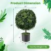 Indoor & Outdoor Decor Natural Look Artificial Ball Tree - Green - 22"