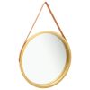 Wall Mirror with Strap 23.6" Gold - Gold