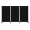 3-Panel Room Divider Black 102.4"x70.9" - Black