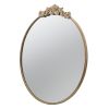 36" x 39" Round Gold Mirror, Wall Mounted Mirror with Metal Frame for Bathroom Living Room - as Pic