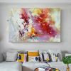 Hand oil painting Wall Art Canvas Prints Painting Artwork Picture Abstract Knife Painting Red Seascape Home Decoration - 60X90cm