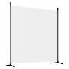 3-Panel Room Divider White 206.7"x70.9" Fabric - White