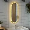 LED Bathroom Mirror 35.4"x15.7" Oval - Transparent