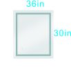 Led Mirror for Bathroom with Lights,Dimmable,Anti-Fog,Lighted Bathroom Mirror with Smart Touch Button,Memory Function(Horizontal/Vertical) - as Pic