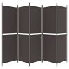 5-Panel Room Divider Brown 98.4"x70.9" Fabric - Brown