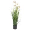 Artificial Grass Plant with Flower 29.5" - Green