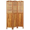 3-Panel Room Divider 47.8"x0.8"x70.9" Solid Wood Acacia - Brown