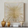 Large Original Hand Painted Abstract Modern Golden Oil Paintings On Canvas Wall Art Entryway Living Room Home Decor No Frame - 100x100cm