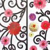 Flower Frame - Large Wall Decals Stickers Appliques Home Decor - HEMU-XS-006