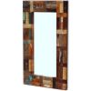 Mirror Solid Reclaimed Wood 31.5"x19.7" - Multicolour