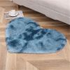 1pc, Tie-dye Silk Wool Area Rug, Plush Carpet, PV Velvet Floor Mat, 27.56*31.5inch - Tie Dye Light Gray - 27.56*31.5inch