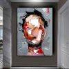 Hand Painted Oil Painting Abstract Portrait Wall Art Hand painted-Man Knife Oil Paintings On Canvas-Hand Made-For Home Decoration - 50X70cm - 01