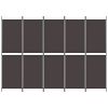 5-Panel Room Divider Brown 98.4"x70.9" Fabric - Brown