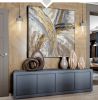 Large Original Hand Painted Abstract Modern Golden Oil Paintings On Canvas Wall Art Entryway Living Room Home Decor No Frame - 120x120cm