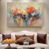 Hand oil painting Wall Art Canvas Prints Painting Artwork Picture Abstract Knife Painting Red Seascape Home Decoration - 100X150cm