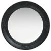 Wall Mirror Baroque Style 19.7" Black - Black