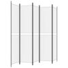 5-Panel Room Divider White 98.4"x86.6" Fabric - White