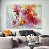 Hand oil painting Wall Art Canvas Prints Painting Artwork Picture Abstract Knife Painting Red Seascape Home Decoration - 60X90cm