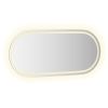 LED Bathroom Mirror 39.4"x17.7" Oval - Transparent