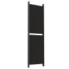 6-Panel Room Divider Black 118.1"x70.9" Fabric - Black