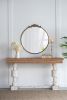 30" x 32" Round Gold Mirror, Wall Mounted Mirror with Metal Frame for Bathroom Living Room - as Pic