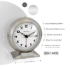 Westclox Silver Metal Analog Alarm Clock - Sleek and Elegant, with Precision Timekeepin - Westclox