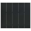 5-Panel Room Divider Black 78.7"x70.9" Steel - Black