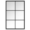 Wall Mirror Black 23.6"x15.7" Metal - Black