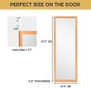 47.5 x 14.5 Inch Wood Frame Full Length Hanging Mirror - golden