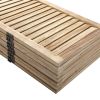 Sycamore wood 8 Panel Screen Folding Louvered Room Divider - light burn - as Pic