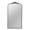 66" x 36" Full Length Mirror, Arched Mirror Hanging or Leaning Against Wall, Large Black Mirror for Living Room - as Pic