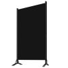 3-Panel Room Divider Black 102.4"x70.9" - Black