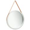 Wall Mirror with Strap 23.6" Silver - Silver