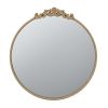 30" x 32" Round Gold Mirror, Wall Mounted Mirror with Metal Frame for Bathroom Living Room - as Pic