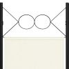 3-Panel Room Divider Cream White 47.2"x70.9" - White