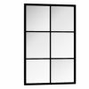 Wall Mirror Black 23.6"x15.7" Metal - Black