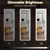 3 Color Lighting Mirror with LED Lights, 64"x21" Lighted Floor Standing Mirror with Stand - as Pic