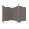 3-Panel Room Divider Anthracite 206.7"x70.9" Fabric - Anthracite