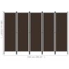 5-Panel Room Divider Brown 98.4"x70.9" - Brown