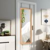 47.5 x 14.5 Inch Wood Frame Full Length Hanging Mirror - golden