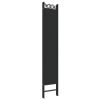 6-Panel Room Divider Black 94.5"x86.6" Fabric - Black