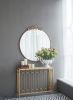 36" x 39" Round Gold Mirror, Wall Mounted Mirror with Metal Frame for Bathroom Living Room - as Pic