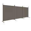 3-Panel Room Divider Anthracite 206.7"x70.9" Fabric - Anthracite