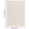 Shaggy Rug Cream White 7'x9' Polyester - Cream