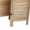 Sycamore wood 8 Panel Screen Folding Louvered Room Divider - light burn XH - light burn