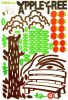 Happy Apple Tree - Wall Decals Stickers Appliques Home Dcor - HEMU-AY-835